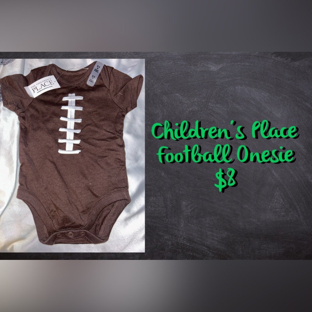 The Children’s Place Football Onesie 0-3 months NEW
